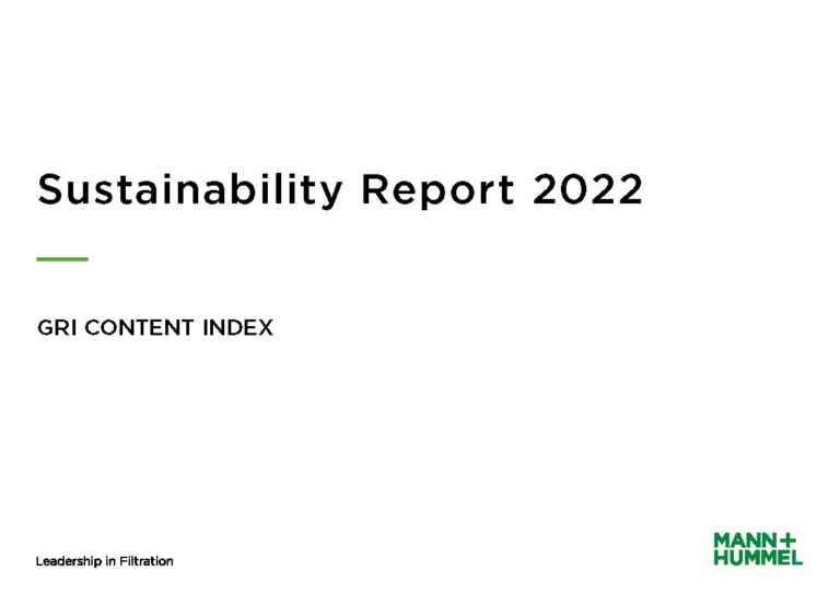 Corporate Sustainability Report